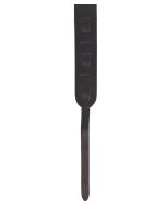 Bespeco TC1BK genuine leather guitar strap black 6cm wide glide adjustable