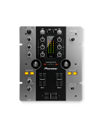 Pioneer DJM-250-K 2-channel DJ mixer with Sound Color Filter knobs, 3-band EQ isolators, channel faders, crossfader, and compact club-style layout.