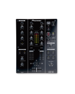 Pioneer DJM-350 2-channel DJ mixer with USB recording, FX section, EQ isolator knobs, channel faders, and compact club-style layout.
