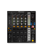 Pioneer DJM-750-K black 4-channel professional DJ mixer with USB interface, Beat FX section, Sound Color FX knobs, EQ controls, and club-standard layout.
