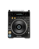 Pioneer DVJ-1000 professional DVD/CD DJ player with jog wheel, video scratching capability, LCD waveform display, and dual audio-video playback system.