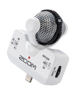Zoom iQ5 white mid-side stereo microphone for iPhone and iPad with Lightning connector for professional mobile recording