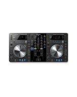 Pioneer XDJ-R1 all-in-one DJ system with dual CD decks, USB playback, built-in mixer, jog wheels, and wireless iOS control for professional DJ performance.