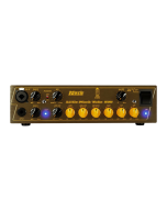 Markbass Little Mark Tube 800 hybrid bass amplifier head with tube and solid-state preamp controls in black and yellow finish
