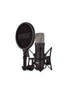 RØDE NT1 Signature Series Black studio condenser microphone with large diaphragm capsule for vocal recording, podcasting, and music production
