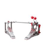 SAKAE AXP1002 Axelandor twin bass drum pedal with aluminum footboard and adjustable cam system for professional drumming performance