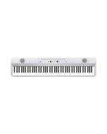 Korg Liano 88 key slim digital piano in elegant pearl white finish displaying clean control panel design and integrated speakers