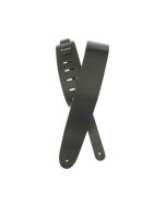 D'Addario 25BL00 2.5" Basic Classic Leather Guitar Strap - Black