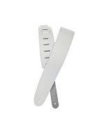 D'Addario 25BL02 2.5" Basic Classic Leather Guitar Strap - White