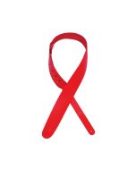 D'Addario 25BL03 2.5" Basic Classic Leather Guitar Strap - Red