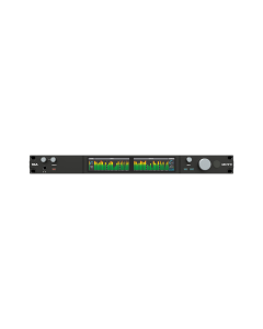 MOTU 16A rackmount Thunderbolt 4 and USB4 audio interface with dual TFT displays, 16 analog inputs and 16 analog outputs for studio and live sound