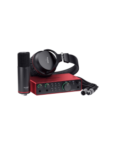 Focusrite Scarlett 2i2 Studio 4th Gen recording kit with audio interface condenser microphone and studio headphones