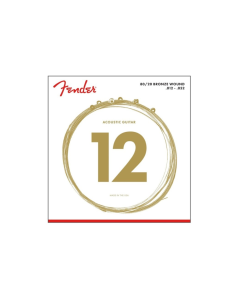 Fender 70L 80/20 Bronze acoustic guitar strings light gauge .012–.052 for bright tone and clear articulation
