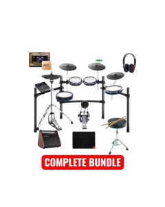 HAMPBACK ACE-360 Electric Drum Bundle with 10-Inch Dual-Zone Snare 8-Inch Quiet Double-Layer Mesh Tom Pads 12-Inch Dual-Zone Cymbals with Choke 12-Inch Independent Hi-Hat 5-Inch Durable Bass Drum 918 Sounds 52 Preset and 20 User Drum Kits 15 Songs Bluetoo