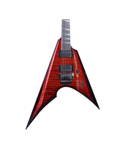 ESP Arrow Series electric guitar in Glitter Storm Red finish with Floyd Rose tremolo and ESP hard case