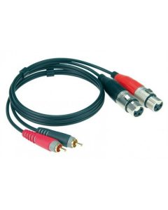 Klotz AT-CF0300 2 x Female XLR – 2 x Phono Lead 3m