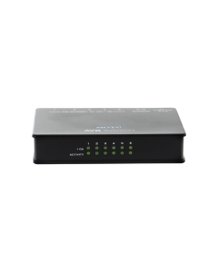 MOTU AVB Switch 5-port gigabit Ethernet switch for audio networking with AVB/TSN support and front LED status indicators