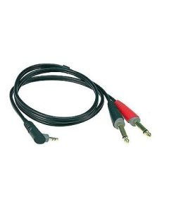 Klotz AY5A-0300 lightweight y-cable angled mini jack 3.5 mm - 2 x jack 6.35 mm 3m