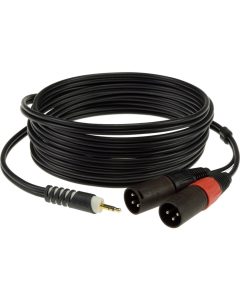 Klotz AY9-0300 Lightweight y-cable mini jack 3.5 mm - 2 x XLR male 3M