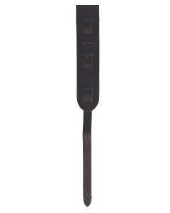 Bespeco TC1BK genuine leather guitar strap black 6cm wide glide adjustable