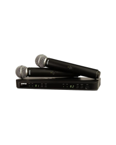 Shure BLX288/SM58-H8E wireless dual vocal system with two SM58 handheld transmitters