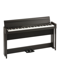 Korg C1 Air Digital Piano Brown with 88-Key RH3 Real Weighted Hammer Action 30 High-Quality Sounds 120-Note Polyphony Bluetooth Audio 2-Part Recorder 50 Demo Songs Brilliance Reverb and Chorus Effects 3-Pedal Unit 25W Stereo Amplification and Dual Headpho