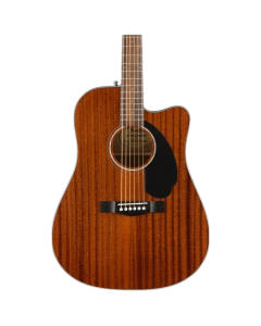 Fender CD-60SCE All-Mahogany dreadnought acoustic-electric guitar with Fishman CD-1 preamp, built-in tuner and cutaway body design