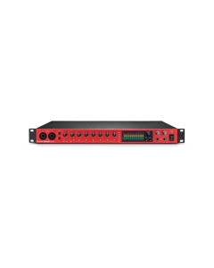 Focusrite Clarett+ 8Pre USB audio interface with eight Clarett+ mic preamps, 18-in/20-out I/O, analogue Air mode and ADAT for professional studio recording.