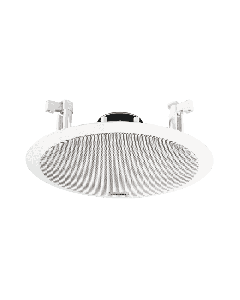 Ahuja CS-8151T 8 inch 15W white flush mount ceiling speaker installed in ceiling