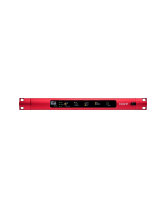 Focusrite RedNet D64R 1U rackmount Dante to MADI audio interface with dual Ethernet ports, optical and coaxial MADI connectivity