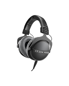 Beyerdynamic DT 770 PRO X Limited Edition headphones featuring the STELLAR.45 insignia and a detachable mini-XLR cable.