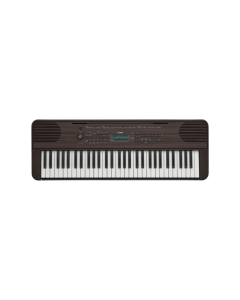 Yamaha PSR-E360DW portable keyboard in dark walnut finish with 61 touch-sensitive keys, LCD display and built-in stereo speakers