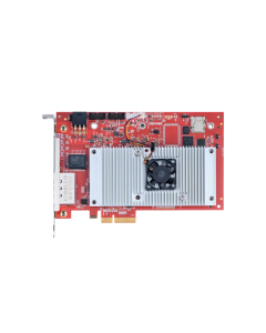Focusrite RedNet PCIeNX PCIe Dante audio interface card with dual RJ45 Ethernet ports for high-channel-count studio routing