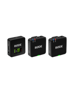 RØDE Wireless GO Gen 3 compact dual-channel wireless microphone system with two transmitters, receiver and onboard recording