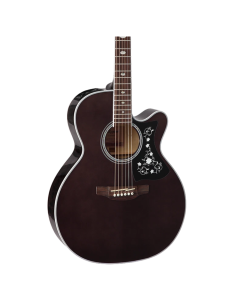Takamine GB-GN75CE-TBK Solid Spruce NEX Cutaway Trans Black 