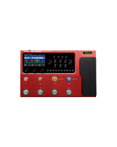 Valeton GP-200R red finish multi-effects processor and amp modeler with 240+ effects, 140+ amp and cabinet models, 20 user IR slots, 8 customizable LED footswitches, built-in expression pedal, 180-second looper and USB audio for guitar performance and rec