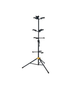 Hercules GS526B PLUS 6-guitar stand with Auto Grip System, adjustable height and folding back rests for acoustic, electric and bass guitars