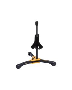 Hercules DS510BB trumpet and cornet stand with velvet covered peg, swivel legs and folding portable design with carry bag