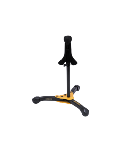 Hercules DS531BB soprano saxophone stand with velvet covered peg, swivel legs and folding portable design with carry bag