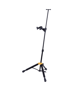 Hercules DS571BB violin and viola stand with Auto Grip System, foam padding and folding portable design with carrying bag