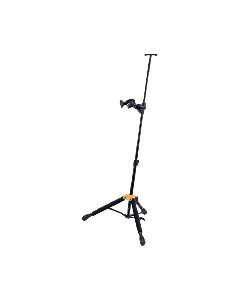 Hercules DS571BB violin and viola stand with Auto Grip System, foam padding and folding portable design with carrying bag