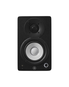 Yamaha HS4B black powered studio monitor pair with 4.5-inch woofer, 1-inch tweeter and 60W total power for accurate music production, mixing and home studio monitoring.