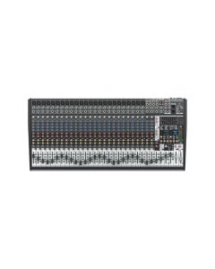 Behringer Eurodesk SX3242FX analog mixing console featuring 24 XENYX preamps and dual digital effect sections.