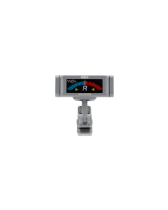 Korg AW-LT100B professional clip-on chromatic bass tuner with bright color LCD display and lightweight headstock-mounted design.
