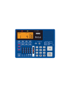 Korg BeatLab Mini rhythm trainer metronome with LCD display, control buttons, and interactive rhythm training functions for musicians.