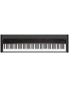 Korg Grandstage 88-key stage piano featuring RH3 weighted hammer action keyboard, performance control interface, multiple sound engines, and professional live performance design