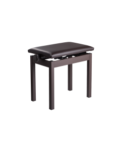 Korg PC-300BR adjustable-height piano bench in brown finish with padded seat and four-leg stable design for keyboard and piano use.