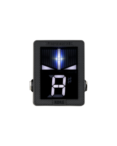 Korg Pitchblack XS ultra-compact chromatic pedal tuner with bright LED display and rugged metal housing for guitar and bass pedalboards.