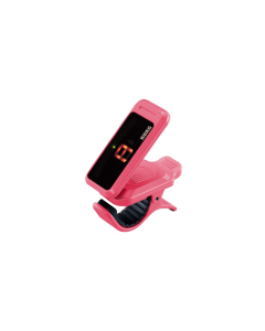 Korg Pitchclip Pink clip-on chromatic guitar tuner with LED display and compact adjustable headstock clip