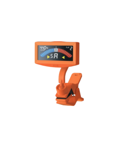KORG AW-4G PitchCrow clip-on guitar tuner in orange with compact design and bright display for precise guitar and bass tuning
